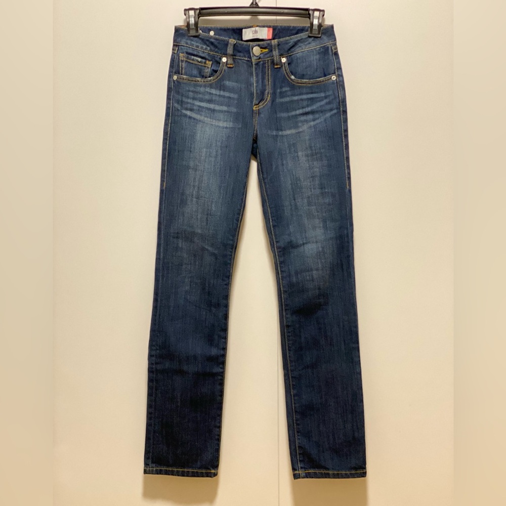 Cabi 5166 straight blue Jean, size 0